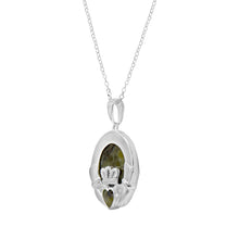 Load image into Gallery viewer, Claddagh Silver Connemara Marble Pendant