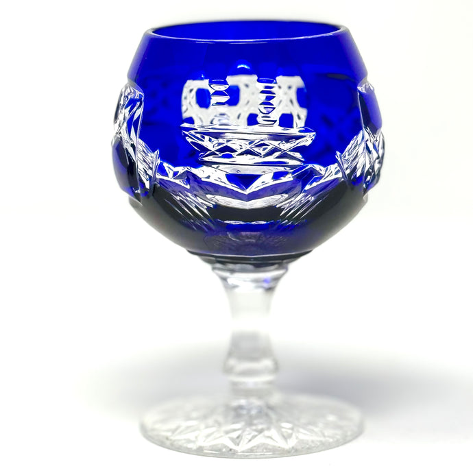 Blue Claddagh Ring Brandy Glass