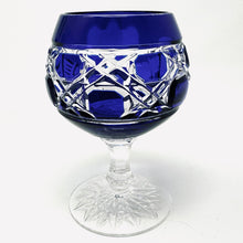 Load image into Gallery viewer, Blue Claddagh Ring Brandy Glass