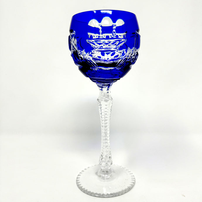 Blue Claddagh Hock Wine Glass