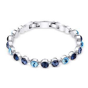 Multi-Blue Crystal Tennis Bracelet