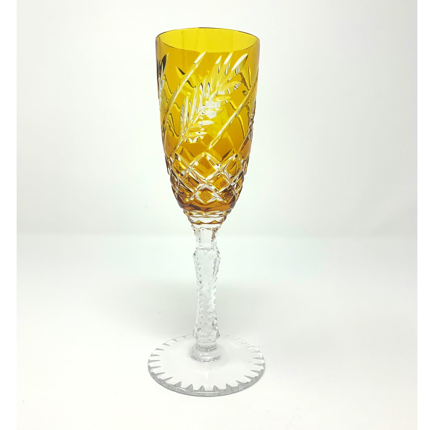 Wheat Amber Flute Champagne Glass