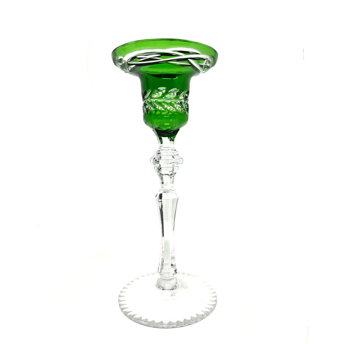 Emerald Green pair of Candlesticks