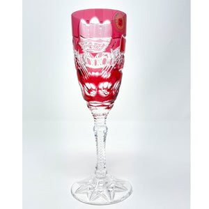 Red Claddagh Flute Champagne Glass