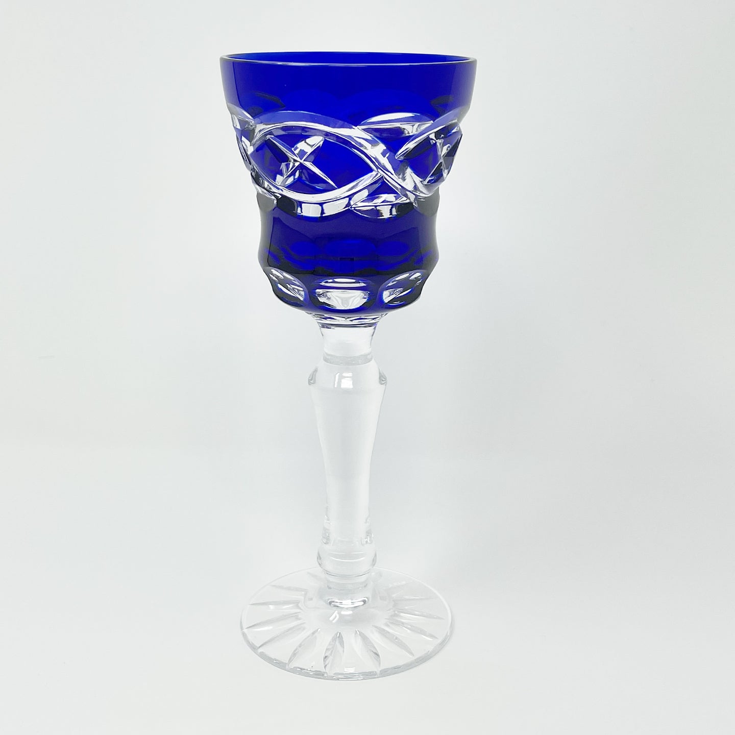 Blue Old Celtic Wine Glass